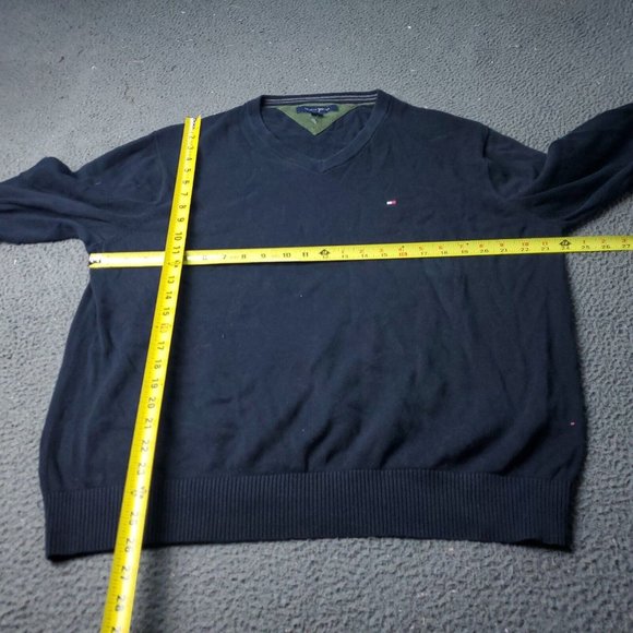 Tommy Hilfiger V Neck Sweater Mens XL Blue - Picture 9 of 12
